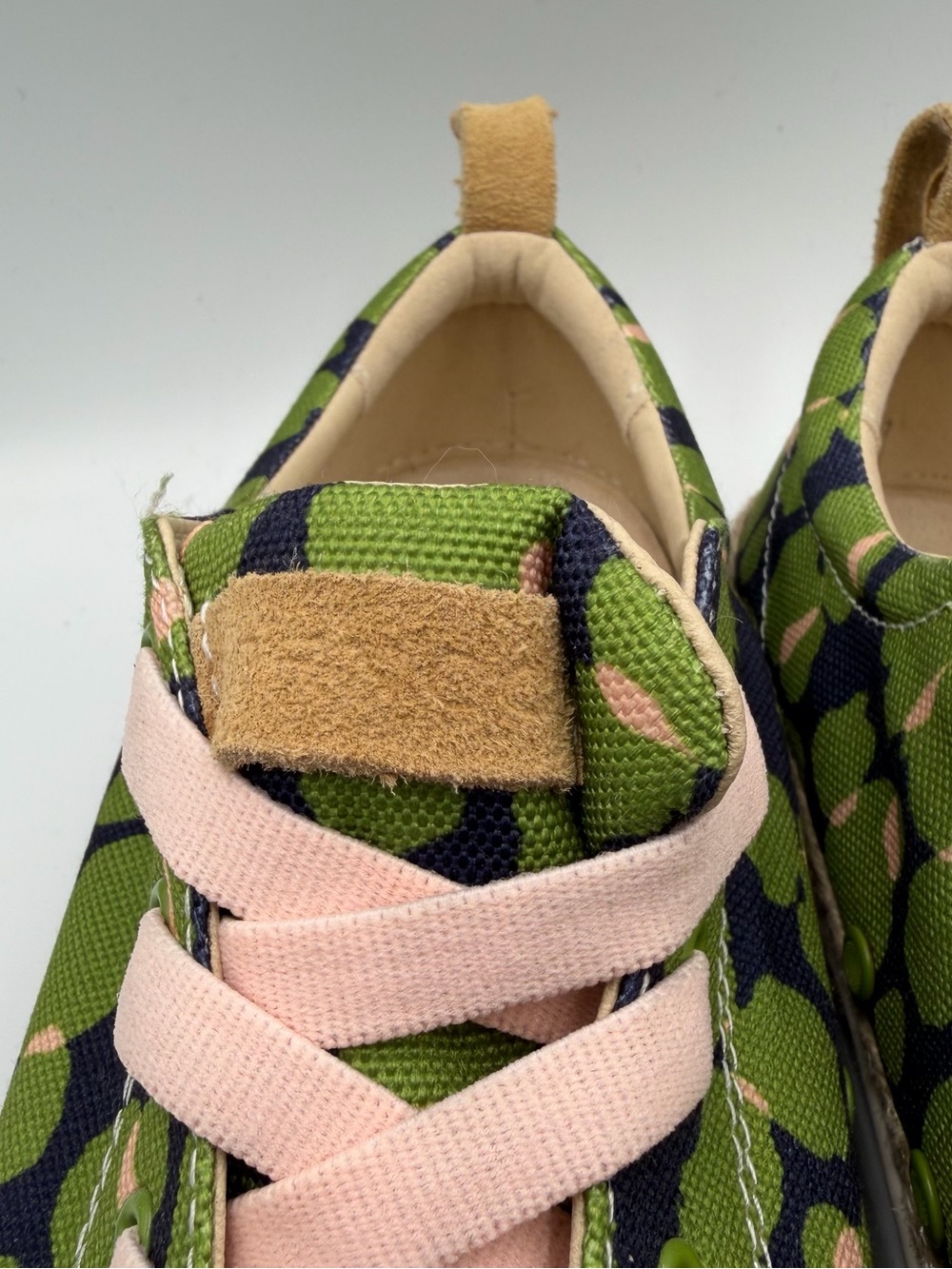 Spenco Camo Platform Sneakers Pink Green Espadrille Shoes Women’s 12 - Picture 4 of 9